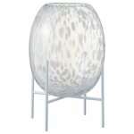 Paris prix - vase sur pied design 'pois dco' 37cm transparent