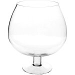 Atmosphera - vase sur pied verre h24, 5cm crateur d'intrieur