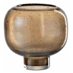 Paris prix - vase sur pied en verre 'rimo' 16cm marron & ambre