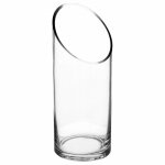 Atmosphera - vase en verre 'cylindrique' 25cm transparent