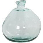 Vase en verre recycl 32 cm transparent irrgulier 32x32 cm bouche:5 cm 11500cc