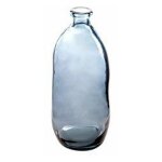 Atmosphera - vase vintage en verre 'bouteille' 35cm bleu