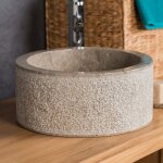 Wanda collection - vasque 35cm lave main salle de bain en marbre elbe gris Wanda collection - vasque 35cm lave main salle de bain en marbre elbe gris