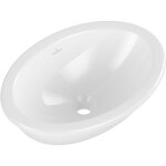 Villeroy&boch - vasque 50, 5 x 36 ovale  poser villeroy et boch loop & friends titanceram blanche avec ...
