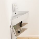 Mob - in - vasque  suspendre d'angle en cramique blanche 42, 5cm