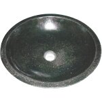 Ondee - zen - vasque bol � poser heloise - noire - 44cm - terrazzo - sans trop plein