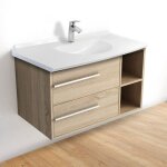 Cedam - vasque  encastrer 105 cm lavabo de salle de bain blanc