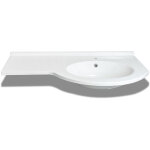 Cedam - vasque  encastrer 105 cm salle de bain blanc lavabo  droite