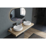 Bernstein - vasque lavabo design moderne rond � poser lave main fonte min�rale anti - d�coloration salle ...