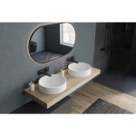 Bernstein - vasque lavabo design moderne rond � poser lave main fonte min�rale anti - d�coloration salle ...