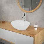 Luxebath - ecd germany vasque  poser lavabo - ovale - 410 x 330 x 142 mm - en cramique - blanc - vier ...