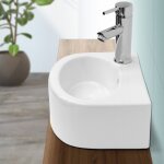 Ecd germany - lavabo  poser de salle de bain, 335x255x130 mm, trou de robinet  droite, en cramique, ...