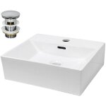 Luxebath - ecd germany vasque  poser lavabo salle de bain - angulaire - 415 x 360 x 130 mm - en cramique ...