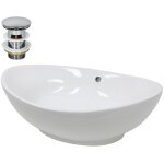 Luxebath - ecd germany vasque � poser lavabo salle de bain - ovale - 590 x 390 x 200 mm - en c�ramique ...