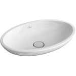 Villeroy&boch - vasque ovale  poser 58, 50x38 avec trop plein villeroy et boch loop & friends blanc ...