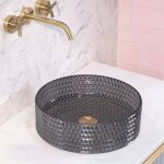 Rea - vasque  poser cristal 35 black