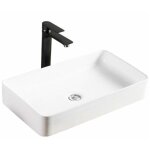 Rea ? vasque � poser 615x350mm en c�ramique blanche ? montage facile ? sans trou de robinet ? pour salle ...