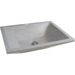 Ondee - zen - vasque rectangle � poser tamara - gris - 40cm - terrazzo - sans trop plein