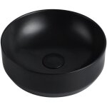 Vente - unique ? vasque � poser c�ramique ronde 36 cm ? noir mat ? �paisseur 8 mm ? pour salle de bain ...
