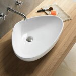 Rue du bain - vasque pour salle de bain asymtrique - cramique - 59x40 cm - young