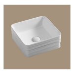 Vasque pour salle de bain carre 39 cm design - cramique - carena