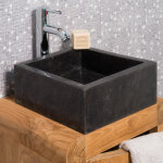 Vasque salle de bain en marbre milan noir 30cm Vasque salle de bain en marbre milan noir 30cm