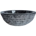 Vasque de salle de bain en marbre muki - couleur grise