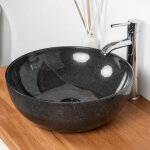 Wanda collection - vasque salle de bain � poser en marbre noir l�a 40 cm