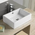 Rue du bain - vasque pour salle de bain rectangulaire - c�ramique - 51x36 cm - line