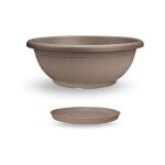 Veca - bol naxos avec soucoupe imbriqu�e 40 cm - terre cuite