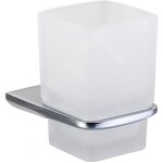Vega - verre pour brosse à dents et dentifrice, verre mat / chrome 40018000 - kielle Vega - verre pour brosse à dents et dentifrice, verre mat / chrome 40018000 - kielle