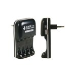 Chargeur rapide pour accus nimh avec sortie usb Chargeur rapide pour accus nimh avec sortie usb
