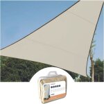 Voile solaire - triangle - 3. 6 x 3. 6 x 3. 6 m - couleur: creme gss3360 ri8377
