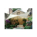 Perel - voile solaire - carre - 3. 6 x 3. 6 m - couleur: creme gss4360 ri8389