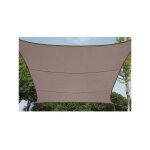 Perel - voile solaire - carre - 3. 6 x 3. 6 m - couleur: gris taupe gss4360ta ri8394