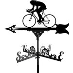 V�lo en m�tal girouette lune girouette d�coration girouette vintage noir girouette