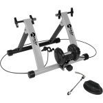 Velo pro entraneur turbo magntique ? argent home trainer vlo avec 6 niveaux de rsistance, cadre pliable ...