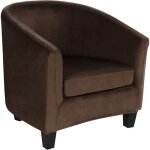Velours housse de fauteuil club cabriolet ensemble de 2 pices avec housse de coussin, housse pour fauteuil ...