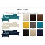 Venesetti - canap d'angle en tissu luxe 5 places lugo couleur personnalise, angle gauche - personnalis ...