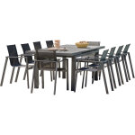 Venise - ensemble repas de jardin 10 places en aluminium dcb garden