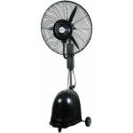 Ventilateur brumisateur oscillant purline misty 12 200w 3 vitesses h200cm d65cm noir
