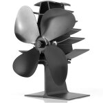 Ventilateur cheminee en forme de sapin de no�l, ventilateur poele � 4 lames pour chemin�e, d�part rapide ...