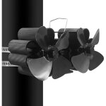Ventilateur de chemin�e pour po�le � bois � 8 pales, ventilateur de po�le � double moteur, ventilateur ...