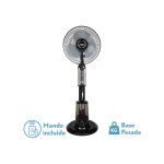 Fabrilamp - ventilateur de ventilateur debout noir tromba 3 vel 80w nbuliseur rservoir de eau 3l avec ...