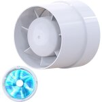 Ventilateur extracteur d'air, conomique 100mm, 12w / 130m, extracteur axial conduit en ligne : salle ...