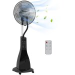 Ventilateur oscillant inclinable sur pied roulettes brumisateur 2 en 1 - 90w - timer, 3 modes, 3 vitesses ...