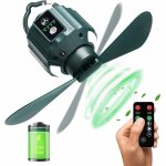 Ventilateur de plafond de camping, ventilateur de plafond de tente portable rechargeable usb 5200 mah ...