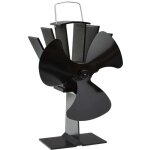 Ventilateur de po�le aliment� par chaleur 3 pales noir vidaxl