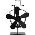 Ventilateur de pole aliment par chaleur 5 pales noir