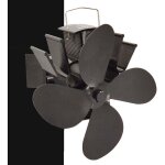 Ventilateur poele � bois, 4 pales silencieux ventilateur cheminee, fixe sur tuyau, ventilateur de po�le ...